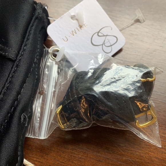 NWT Jessica Simpson Black U-Wire Strappy Swim‎ Top - Picture 4 of 6